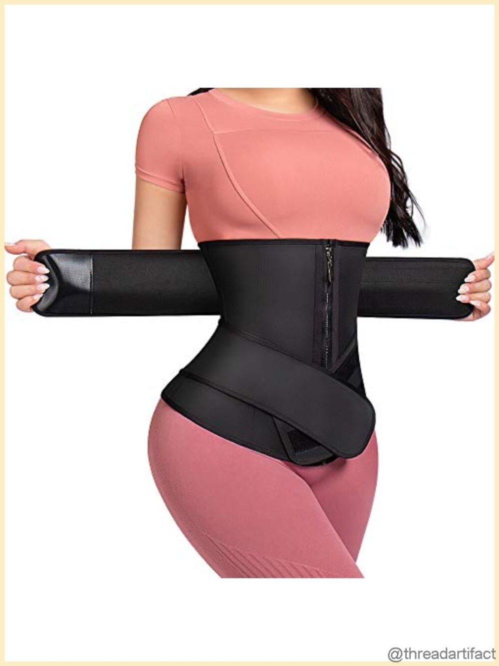 Latex Waist Trainer Corset Sweat Workout Shaper Cincher Girdle Tummy Control
